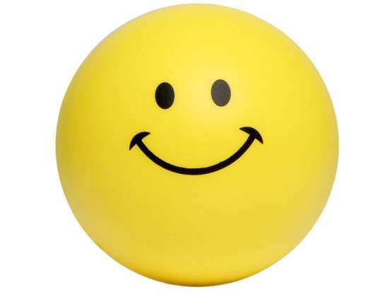 SQUEEZIES Yellow Ball with Smiling Face – Stress Relief Toy