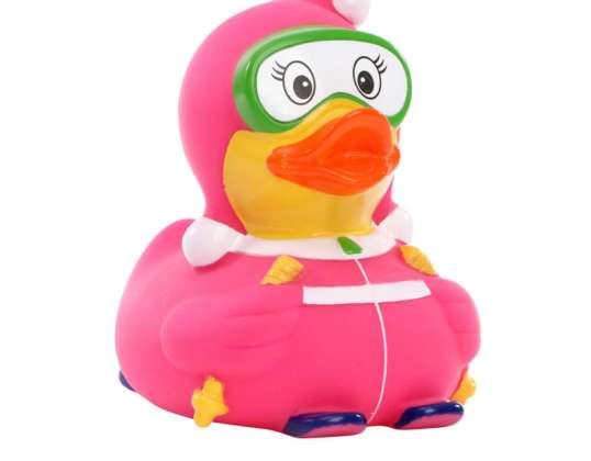 Schnabels Squeaky Duck Skier in Colorful Winter Sports Amusement Toy