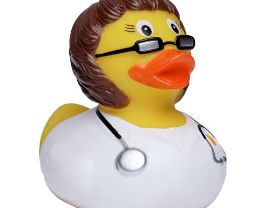 Beak Squeaky Duck Doctor Brunette in Colorful Medical Toy for Kids