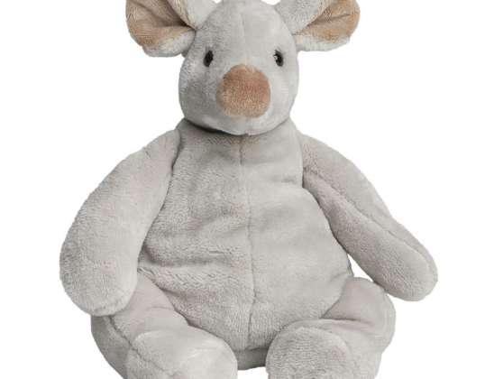 MiniFeet Souris Câline Mirja en gris Jouet en peluche mignon pour tout le monde