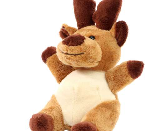 MiniFeet Moose Oke Brown Plush Soft Toy Soft &amp; Adorable Gift Idea