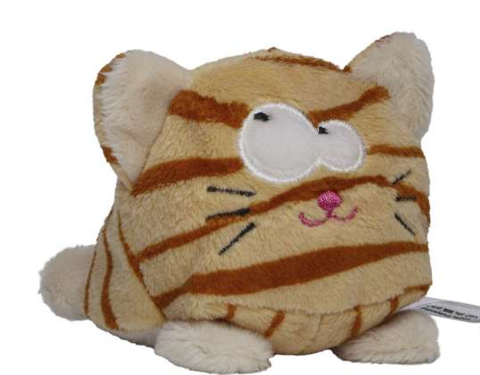 MiniFeet Cuddly Cat in Brown Soft Plush Toy for Home