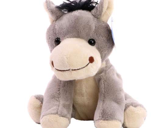 MiniFeet Donkey Alex Gray Stuffed Donkey Soft Toy Plush Toy