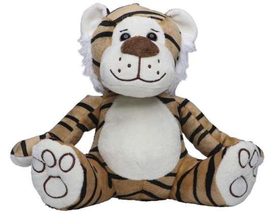 MiniFeet Tiger Lucy Light Brown Soft Toy for Kids Realistic Design Soft Plush