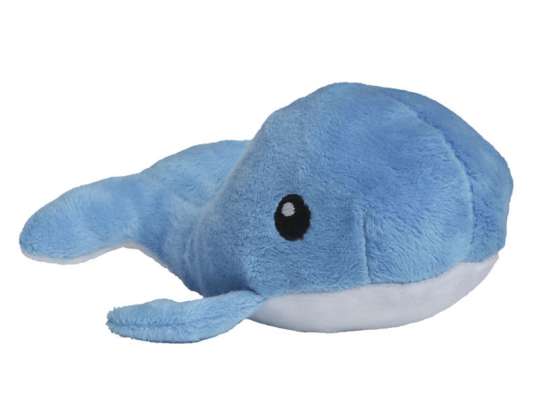 MiniFeet Whale Tom Cuddly Plush Scarf in Cheerful Blue Cute Toy for Kids