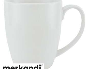 Mug en porcelaine Valencia 320 ml Blanc Mug de haute qualité Lavable au lave-vaisselle Design élégant