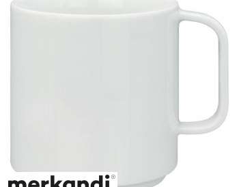 Porselen Krus Hamburg 250 ml Hvit Høy Kvalitet Krus Tåler Oppvaskmaskin Elegant Design