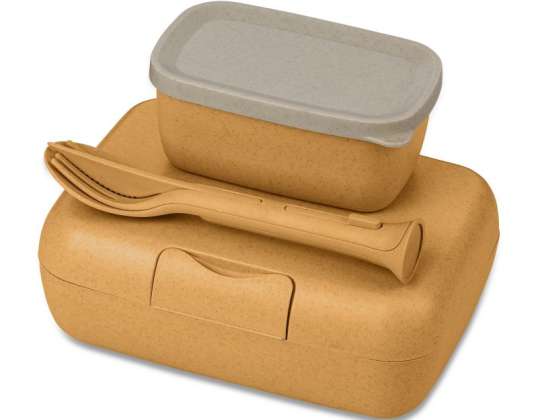 CANDY READY Lunchbox Set with Cutlery Nature Desert Sand Practical &amp; Environmentally Friendly Versatile Storage