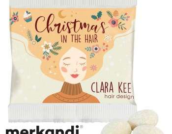 Christmas almonds in vanilla-flavoured paper bags High-quality print included