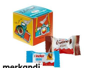 Promo cubes with Kinder Mix – sweet variety individually printed