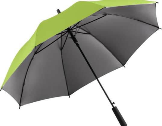 AC Stick Umbrella FARE Doubleface Lime Grey Stylish Rain Cover with Reversible Design