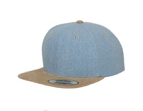 Chambray Suede Snapback: Stilig justerbare materialer av høy kvalitet