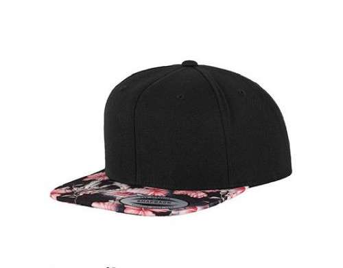 Blumenmuster Snapback Cap   Trendige Kopfbedeckung  Verstellbar