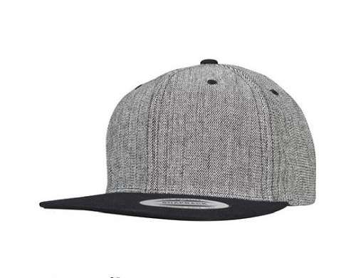 Melange Solid Snapback – Fashionable Snapback Cap in Melange Look