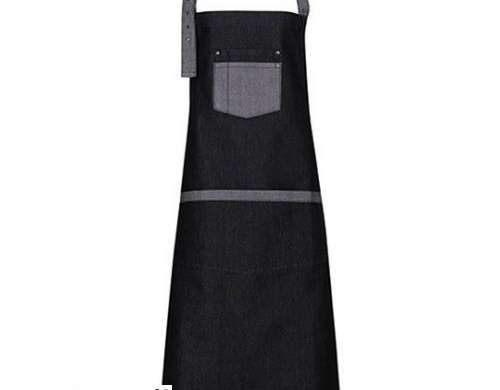 Domain Contrast Denim Bib Apron with Style