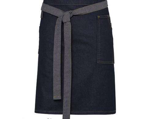 Division Waxed Look Denim Abdominal Apron for Professionals