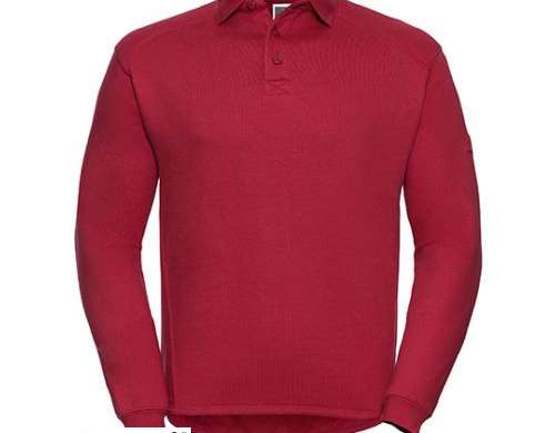 Heavy-duty work sweatshirt with collar – Robust, comfortable and versatile workwear shirt