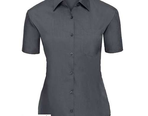 Women's Short Sleeve Polycotton Poplin Shirt Classic &amp; Comfortable