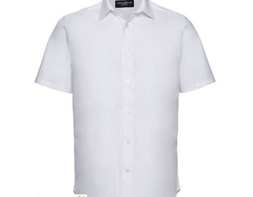 Chemise moulante extensible à manches courtes pour homme