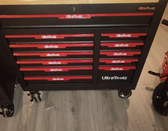 Ultratoolz Professional Tool Trolley 11 Trays | 283 PCS | Jumbo | Red livery | Now available in Italy