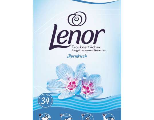 Lenor Sábanas para Secadora April Fresh - 34 Toallas