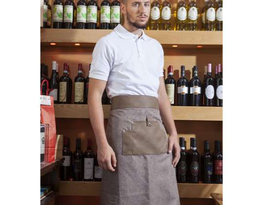 Long Apron with Vintage Stain-Resistant Hemp Effect Weave