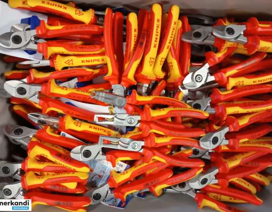 Knipex and Würth hand tools - 1025 pieces - mix side crimping pliers, cutting pliers, VDE, adjustable wrenches and others