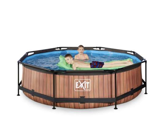 Piscine Exit toys à cadre métallique 300x76 cm avec pompe de filtration incluse