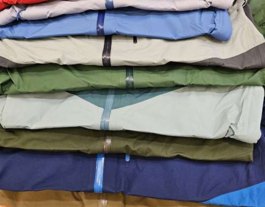 Waterproof jackets, light and comfortable, a mix of colors in every package.