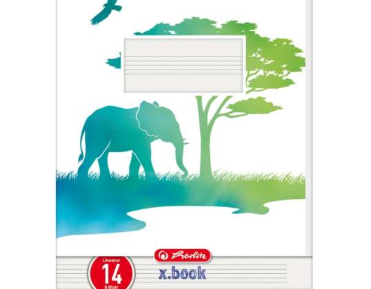 Writing block A5 with images of animals lined blue 21,5 cm back to school