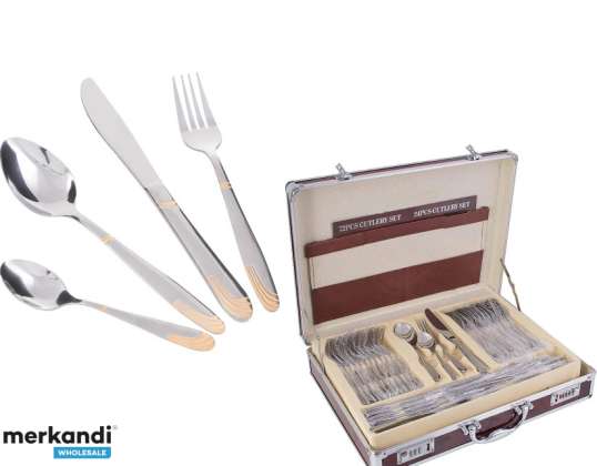 FR-2231 Cutlery set - Chrome nickel steel 18/10 - 72 pieces - Storage case