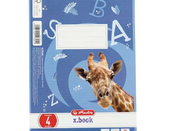 Schrijfblock A5 met afbeeldingen van dieren gelinieerd blauw 21,5 cm back to school