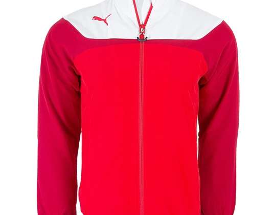 MEN'S SWEATSHIRTS PUMA SPORTS LONG SLEEVE RIBBED RED M