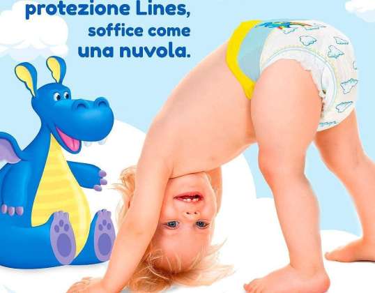 Pannolini Linee Baby Extra Large, taglia XL (15+ Kg) 4 pezzi in confezione