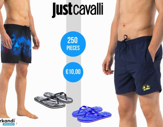 Apenas Cavalli Beachwear Roupas Masculinas Beach Boxers & Flip Flops