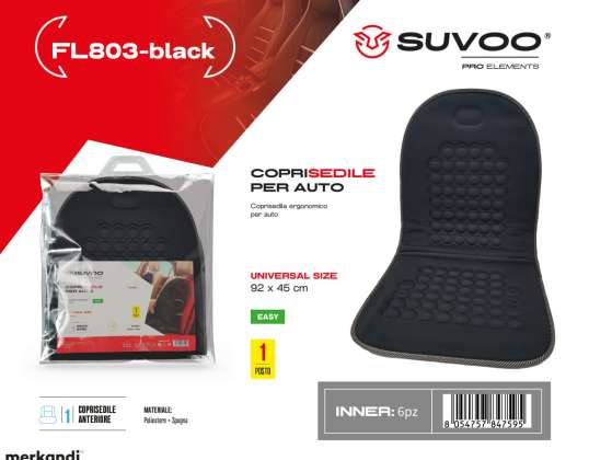 Housse de siège auto Suvoo FL803 - Confort ergonomique (disponible en noir et gris)