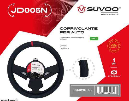 Housse de volant de voiture Suvoo JD005 - Confort et style (disponible en noir et rouge)