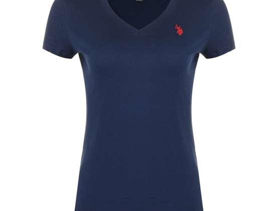 Stock de t-shirts pour femmes de U.S. POLO ASSN. Bleu marine en Spitz