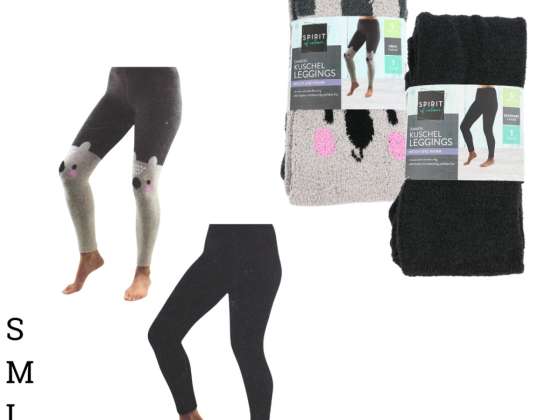 Spirit of colors dames legging Cozy zwart/grijs assorti maat S / M / L of XL