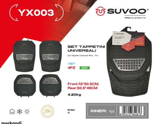 Suvoo YX003 Ensemble de tapis universels - durable et facile à installer