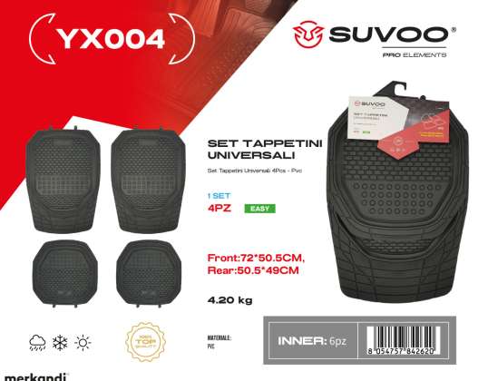 Suvoo YX004 Universal-Fußmatten-Set - langlebig und einfach zu installieren