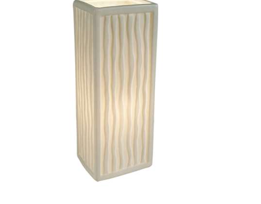 Gina White Porcelain Lamp of 35cm - Elegant and Classic of High Quality