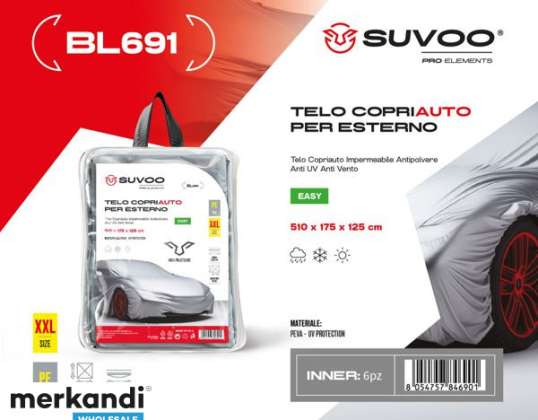 Telo Copriauto per Esterno Suvoo BL691 - Impermeabile, Antipolvere, Anti UV e Anti Vento