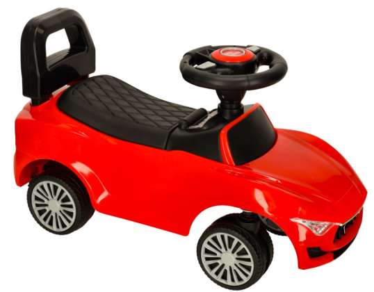 Ride-on pusher car with sound and lights red