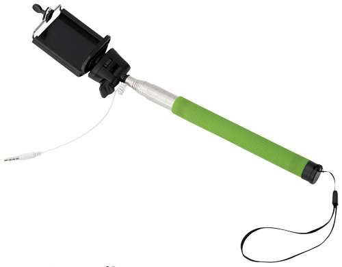 Telescopic selfie stick 90 cm SELFIE green