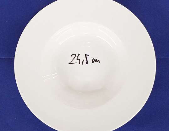 Deep porcelain plate dia. 24 5 cm white &quot;Porcelain Karolina&quot; TP T051 T4 25