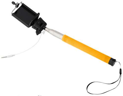 Telescopic selfie stick 90 cm SELFIE orange