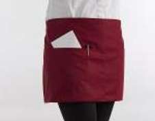 Burgundy cotton apron