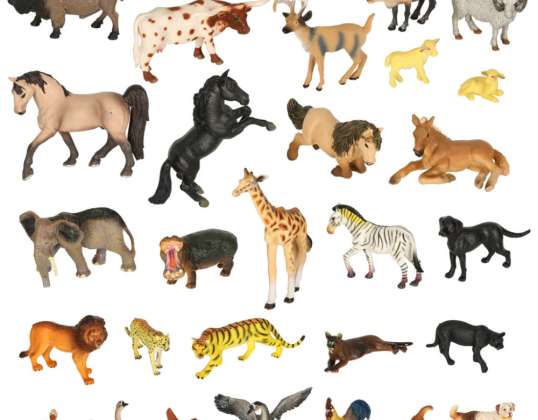 Juego de figuras animales zoológico 28 uds.