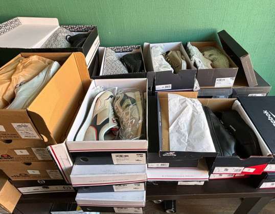 Kavel van 30 stuks. sportschoenen mix van grote merken als TOMMY HILFIGER, REEBOK, U.S. POLO, ELLESSE, SERGIO TACCHINI